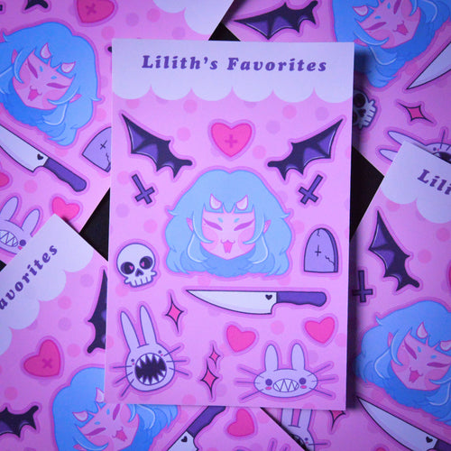 Lilith's Favorites sticker sheet