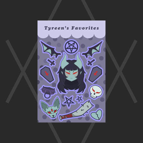 Tyreen's Favorites sticker sheet